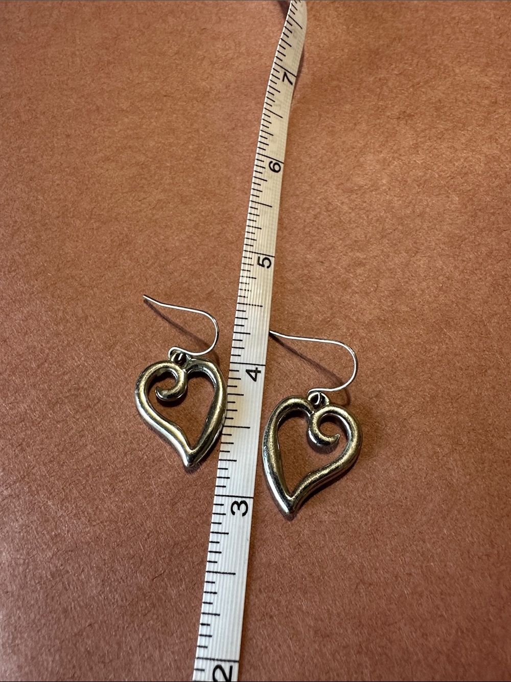 Silver Heart Swirl Drop Earrings - Elegant Women’s Jewelry